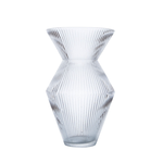 12”H X 7” GLASS FLUTED URN VASE