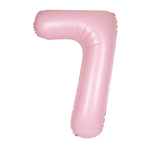 34" MATTE PINK FOIL BALLOON NUMBER -7
