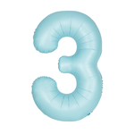 34" MATTE BLUE FOIL BALLOON NUMBER- 3