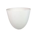 6.5”h x 7”WHITE PLASTIC OVAL TAPERED PLANTER