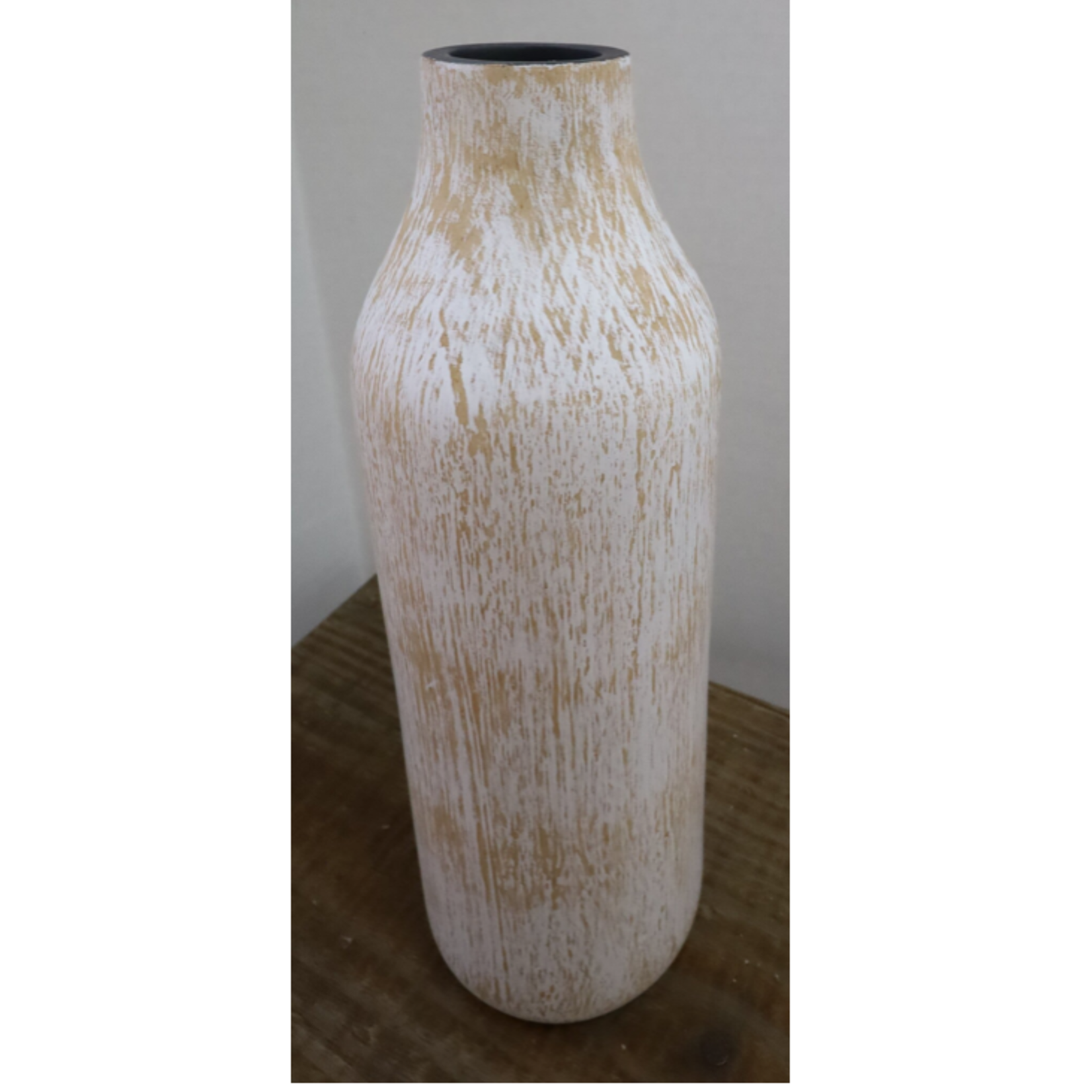 12”H X 4” WOOD VASE