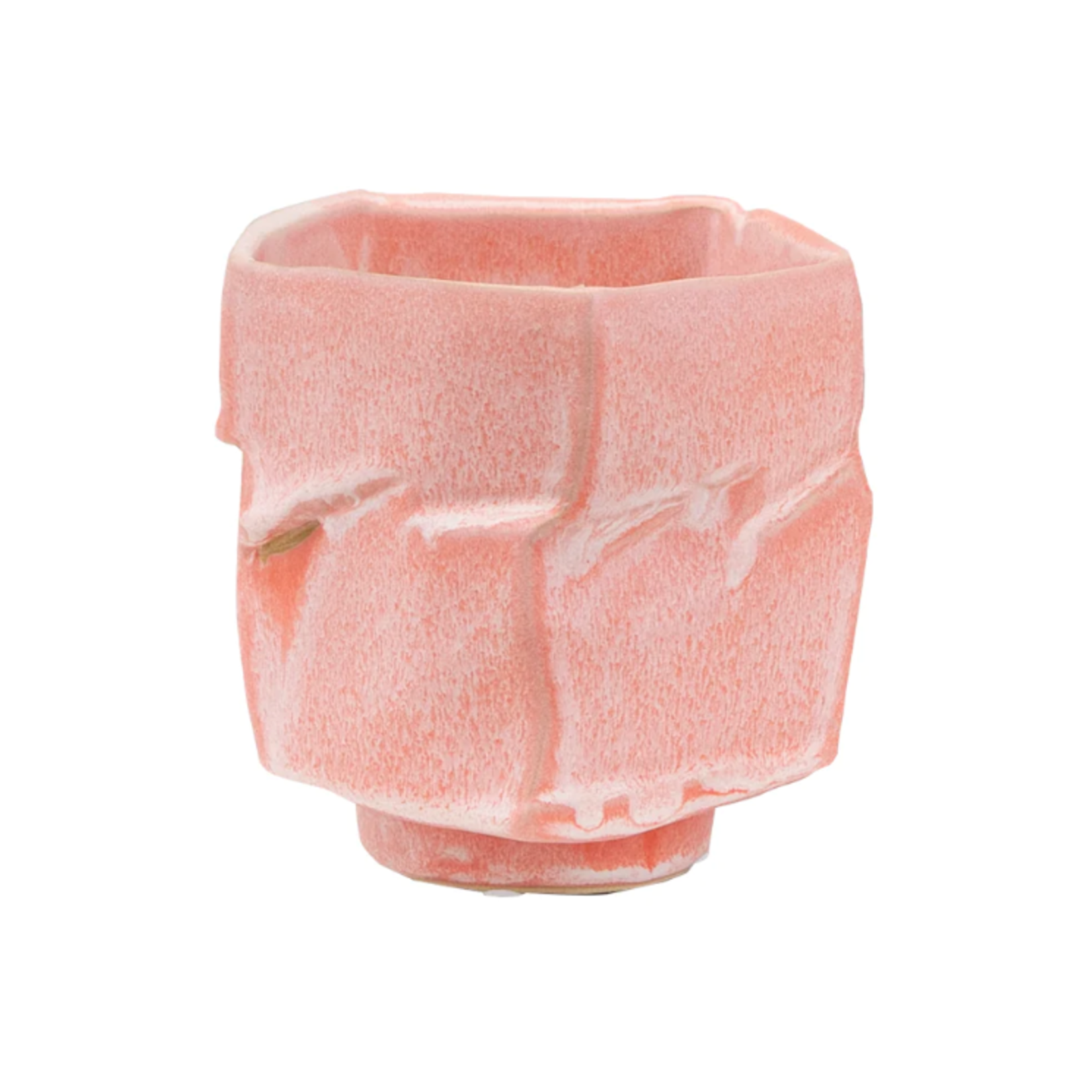 5.5” X 5.5” CORAL PINK ASTRO PLANTER 50% off was $14 now  $7.