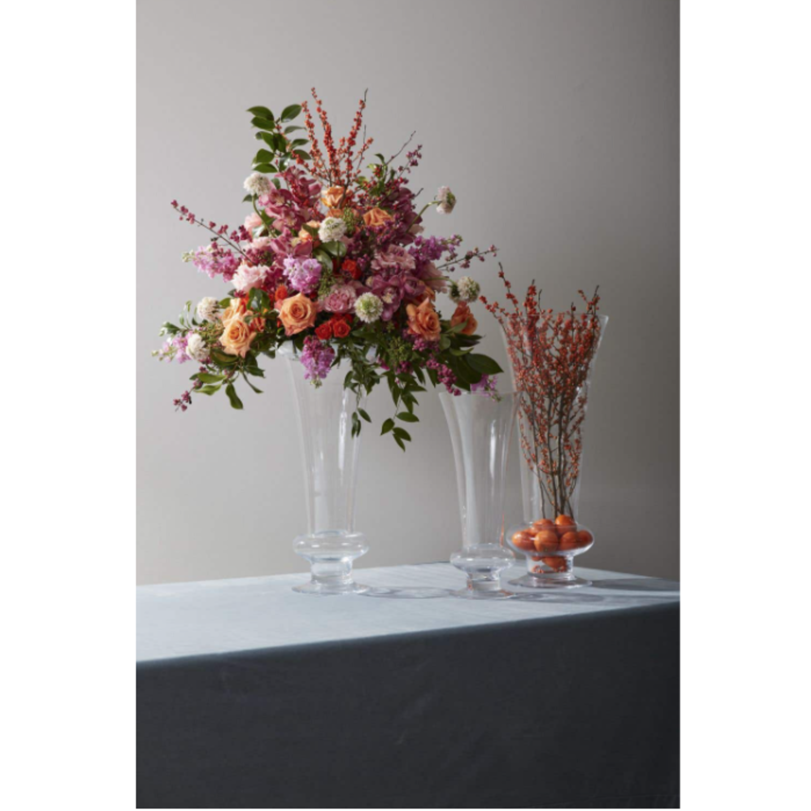 40% off was $114 now $68.39. 23.5”H X 9.75” GLASS CENTERPIECE DARIO VASE