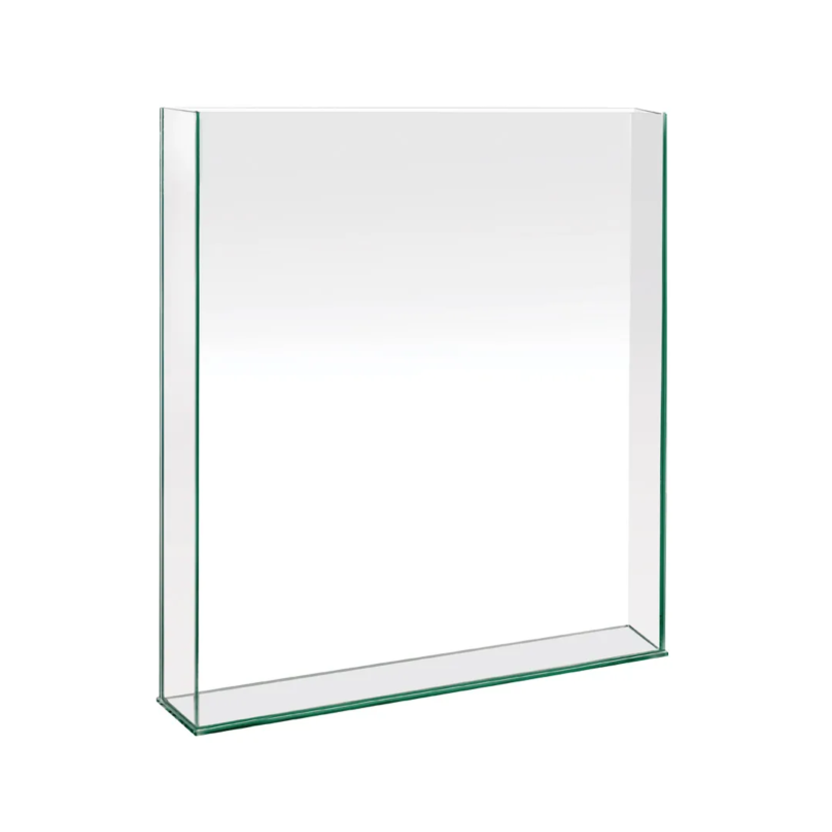 12"H X 8" X 3" RECTANGLE PLATED GLASS CLEAR
