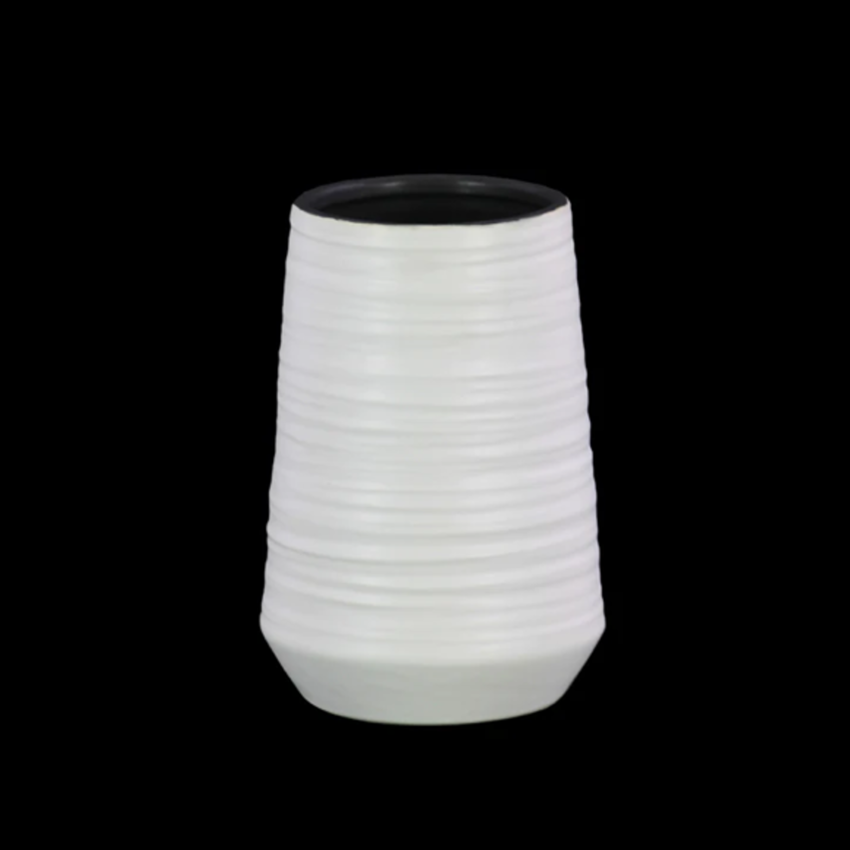 50% off was $23 now $11.50. 7.5”H X 5” WHITE CERAMIC COMBED VASED
