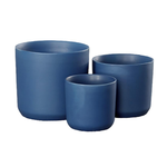 50% off was $20 now $10. 6.75”H X 7” LARGE BLUE CERAMIC CYLINDER (LIKE KENDALL)