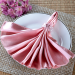 20'' ROSE GOLD SATIN NAPKIN, 6 PCS