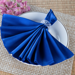 20'' ROYAL BLUE SATIN NAPKIN, 6 PCS