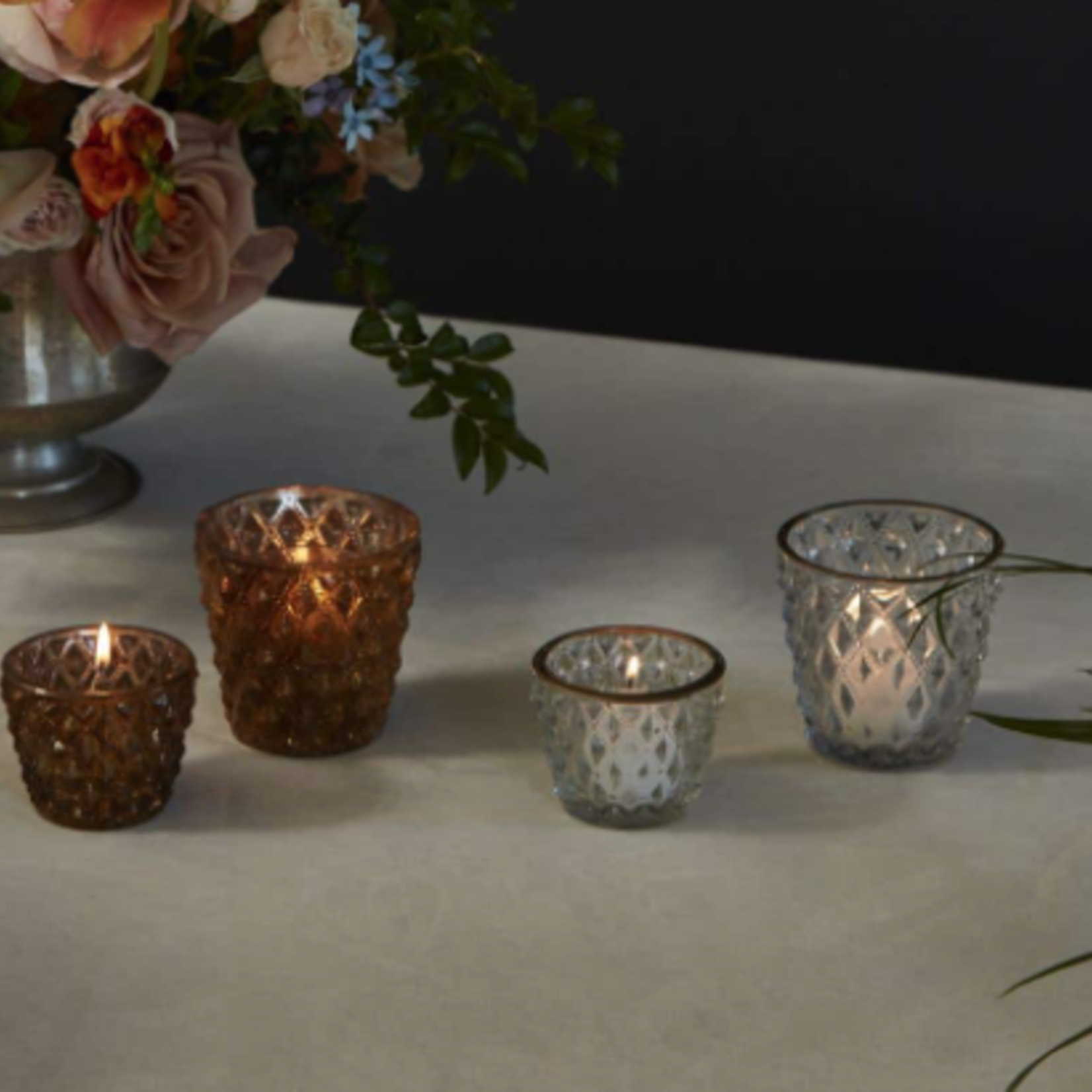 2.25”H X 3” GOLD GLASS CRISTAL VOTIVE 50% off was $5.80 now $2.89