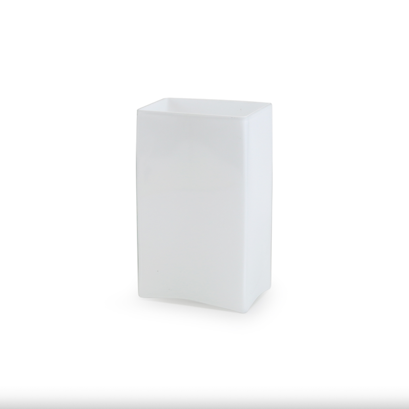 40% off was $24 now $14.39. 10”H X 6” X 4” WHITE GLASS BLOCK VASE