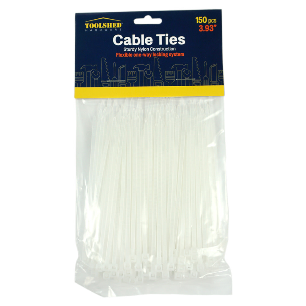 4" CLEAR CABLE TIES, 150 PCS QUALITY WHOLESALE