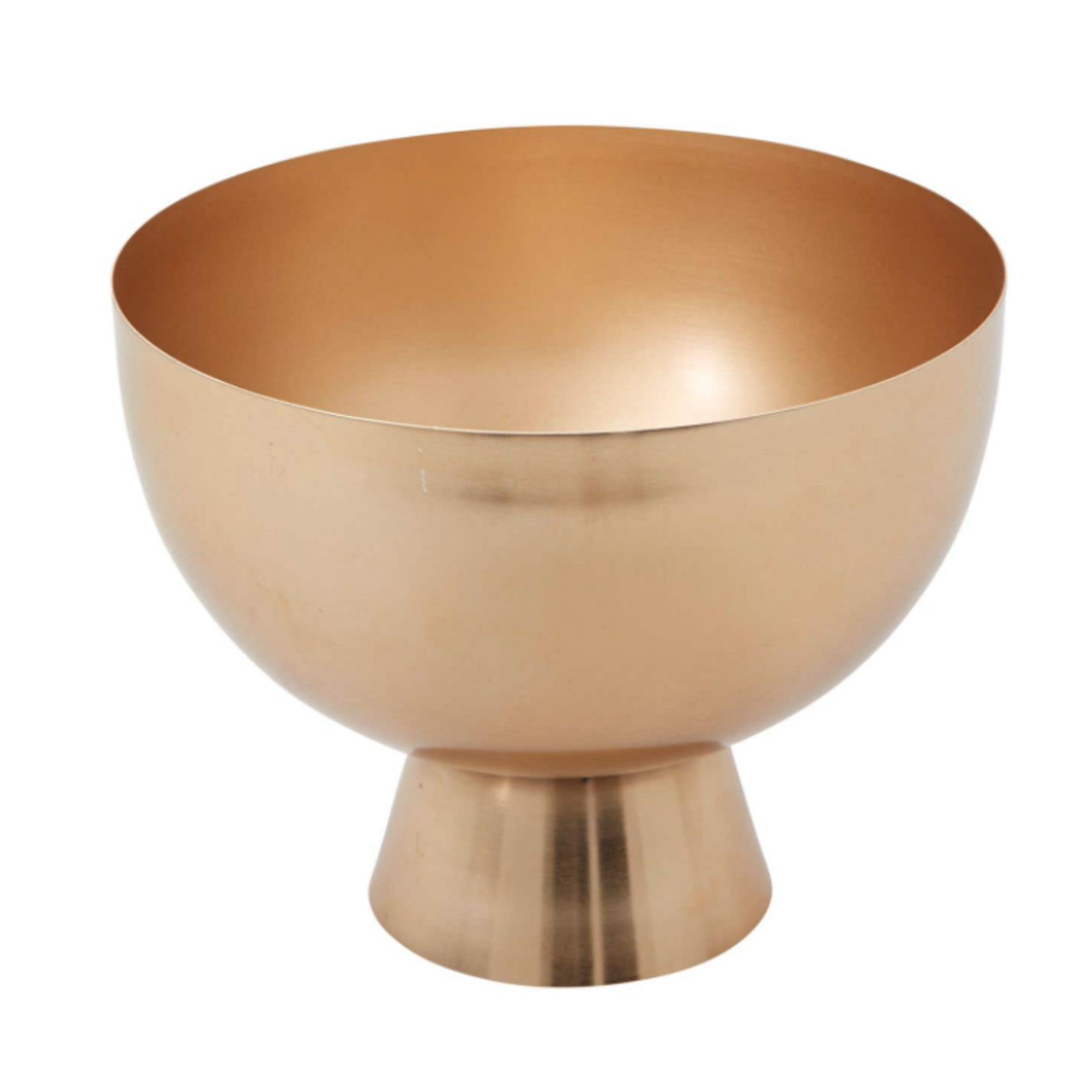 5”H X 6.75” GOLD METAL GOLDEN LOVE COMPOTE