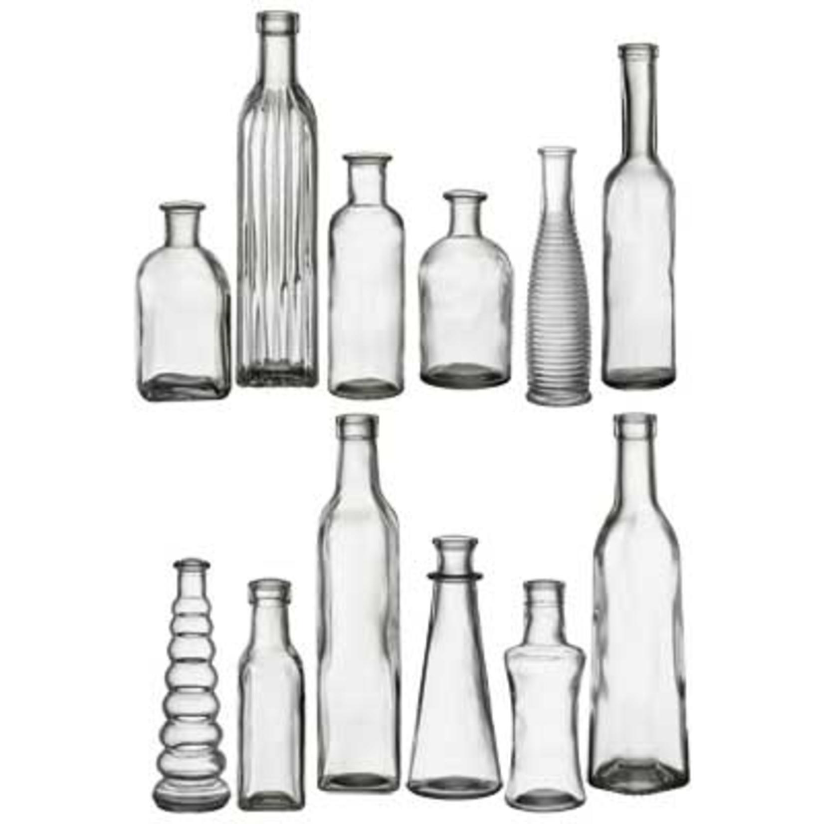 Vintage Bottle Collection - Crystal 12-STYLE ASSORTMENT, STYLE COUNT MAY VARY (price per each, box has assortment)