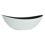 22” OVAL WHITE PLASTIC BOAT VASE