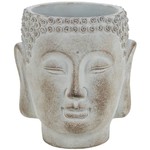 7.5" x 5.75"  CEMENT BUDDHA HEAD PLANTER