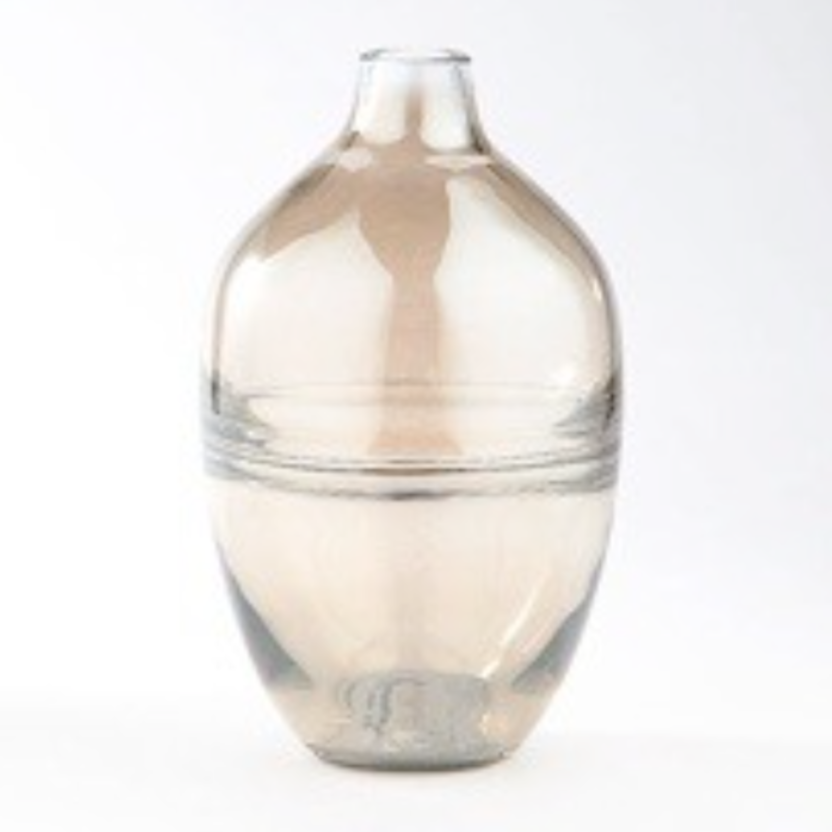 60% off was $25 now $10.00. 10”H X 6” GRAY GLASS BUD VASE