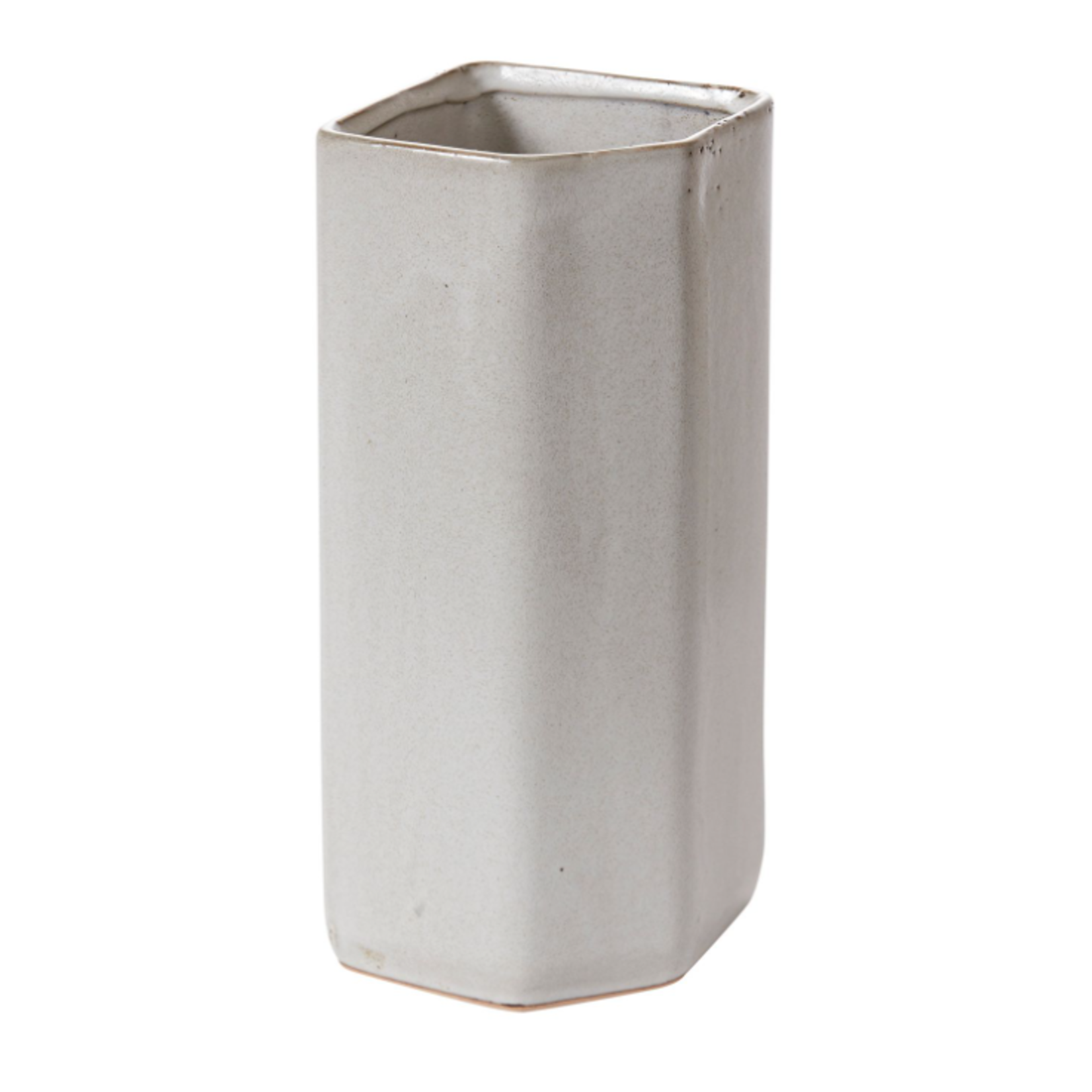 50% OFF WAS $15.09 NOW $7.55, 9.5”H X 4.25” OFF-WHITE KEYSTONE VASE (AD)