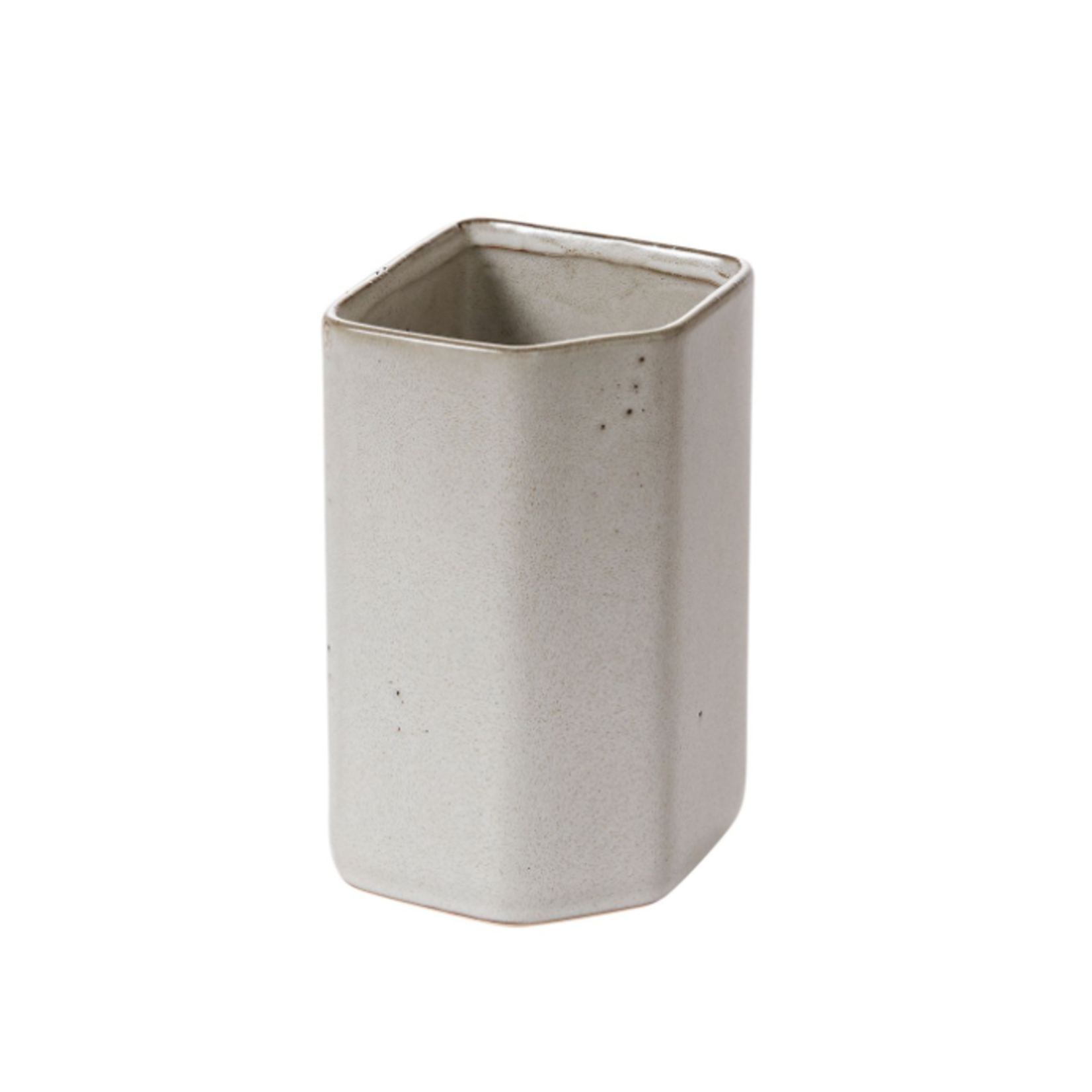 50% OFF WAS $8.39 NOW $4.20, 6.5”H X 3.75” OFF-WHITE KEYSTONE CERAMIC VASE (AD)