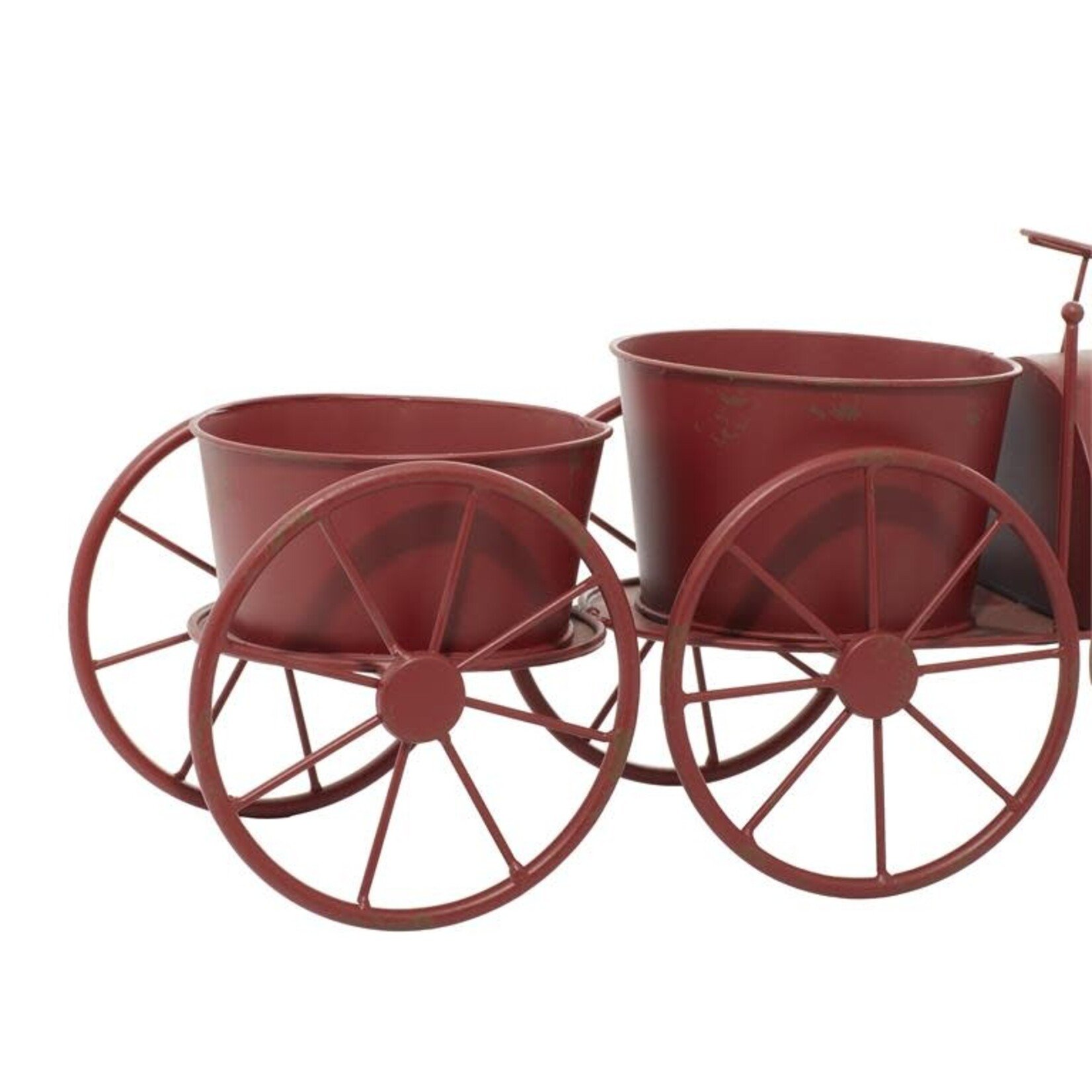 60% off was $90 now $36.00, 10”H X 22” RED METAL TRUCK PLANTER