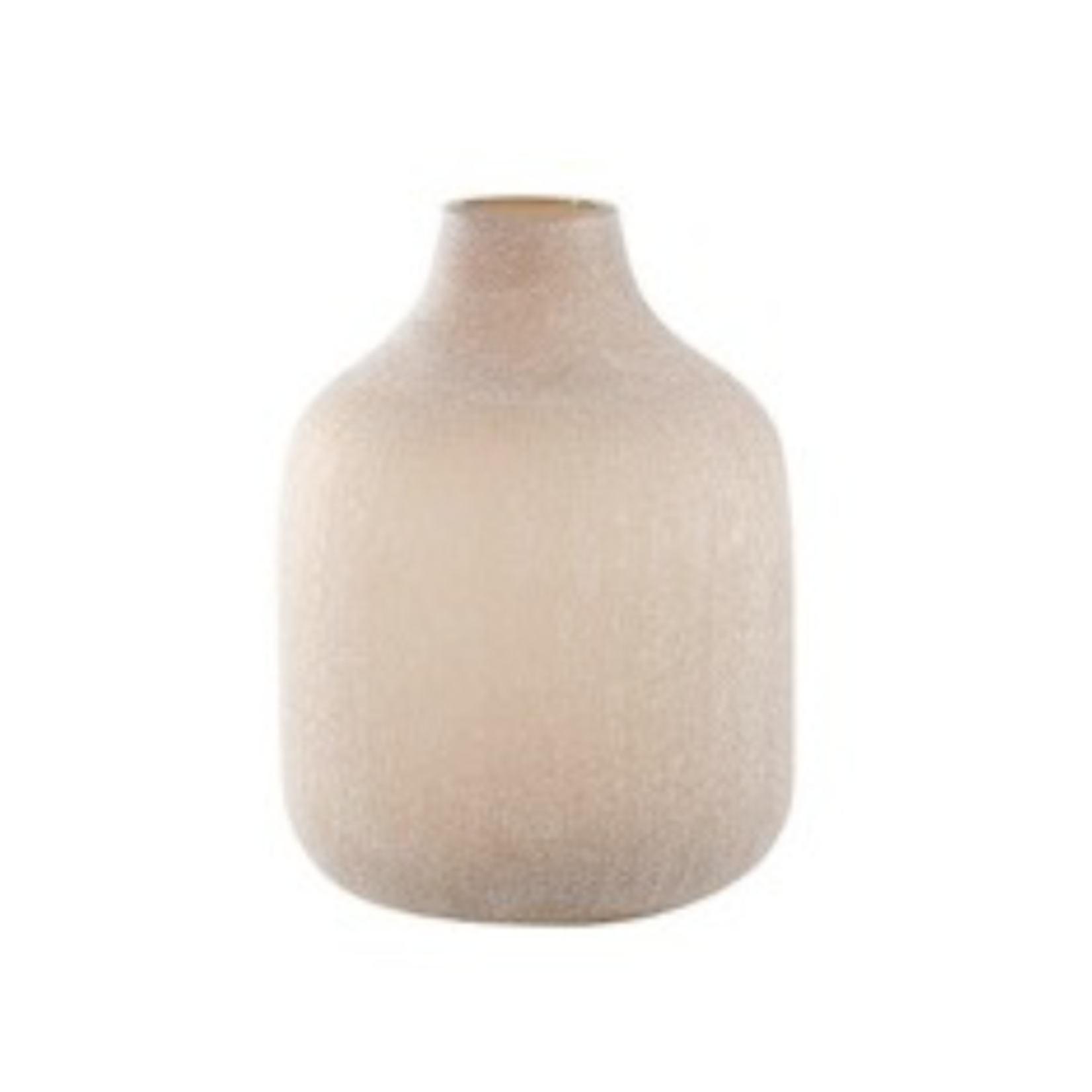 50% OFF WAS $45 NOW $22.50. 9.5”H X 6.5” AMBER/IVORY BUD VASE
