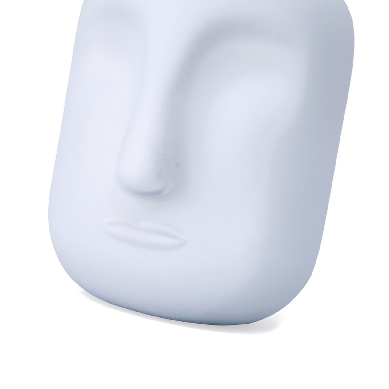 60% off was $25 now $10. 8"h x 6.25” WHITE GLASS FACE VASE