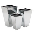 60% OFF WAS $56 NOW $22.40, 17”h x 11” SILVER METAL PLANT STAND