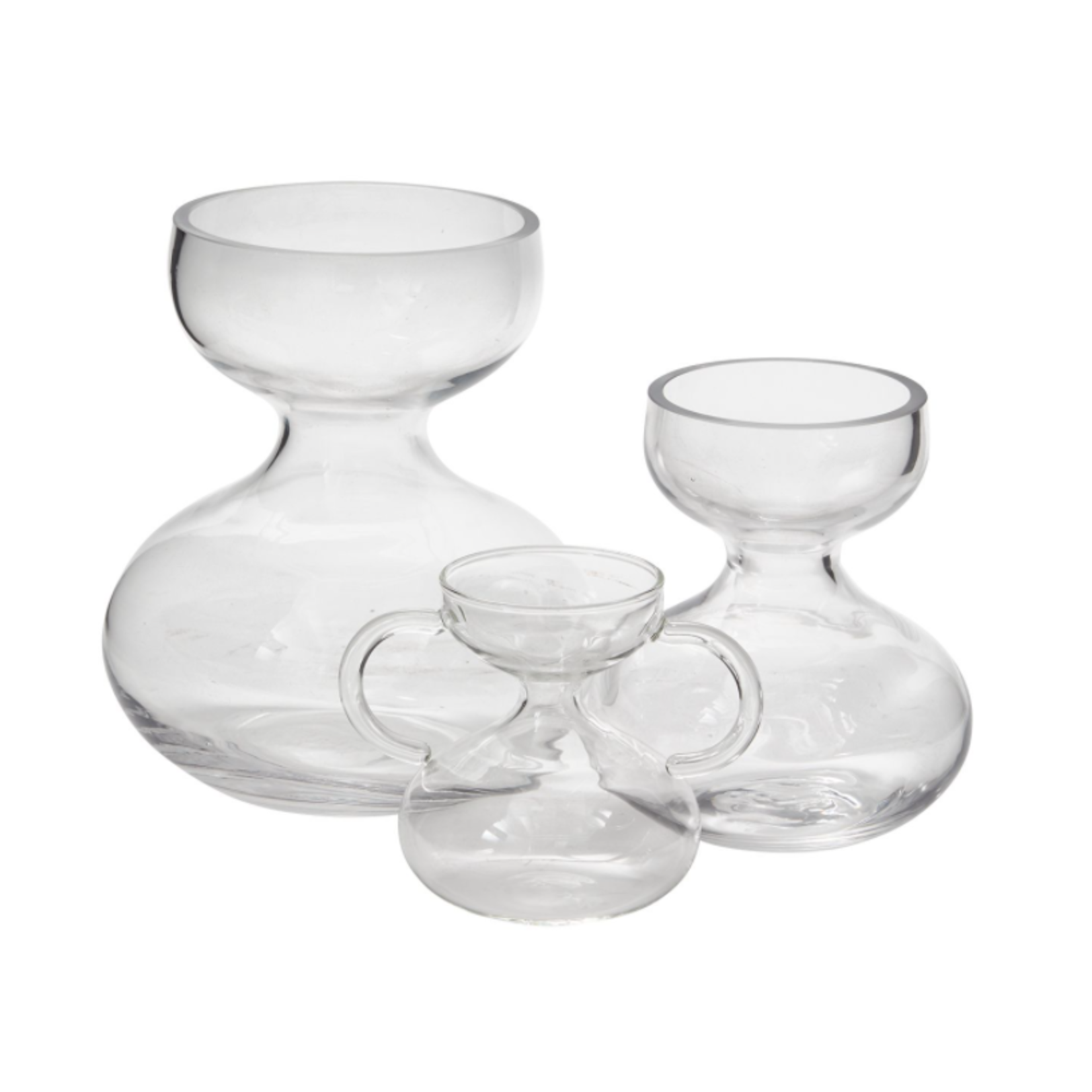 50% off was $11 now $5.50, 4.5”X 5.75” ASHBY HOUR GLASS WITH HANDLES BUDVASE