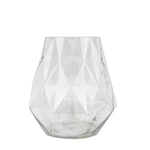 60% off was $26 now $10.40. 8.5"h x 8.25" CLEAR GLASS DIAMOND VASE opening 4.25"