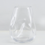 60% off was $24 now $9.60. 11"H X 6.5" CLEAR DECORATIVE GLASS VASE