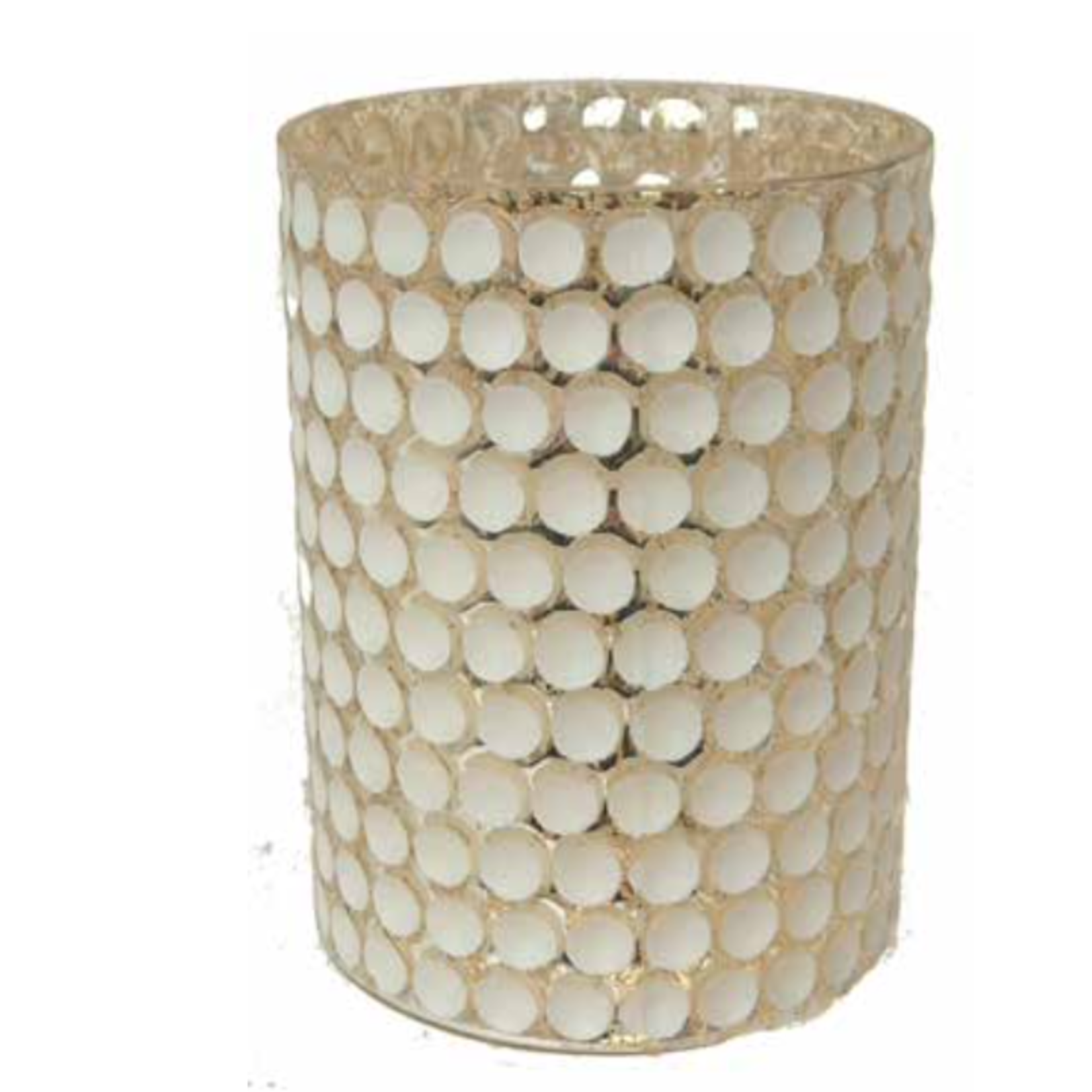 50% off was $8.99 now $4.49.  6”H X 4.5” GOLD DIMPLE VOTIVE