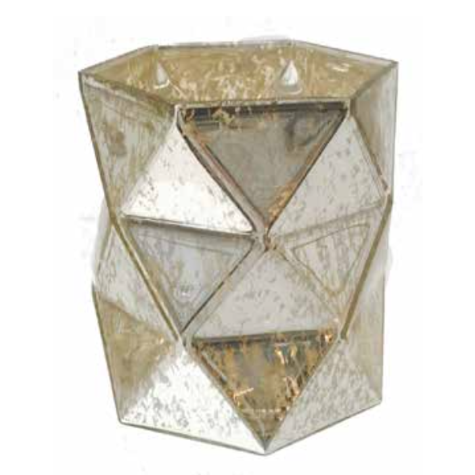 50% off was $7.99 now $3. 99 4”H X 3.75” ANTIQUE SILVER GEO VOTIVE