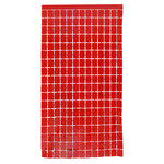 78” x 38" RED METALLIC SQUARE FOIL CURTAIN