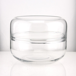 50% off was $17.50 now $8.75. 6.75”H X 8.75” D RING GLASS VASE