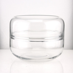 6.75”H X 8.75” D RING GLASS VASE