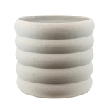 11”H X 12” WHITE CERAMIC WAVA PLANTER