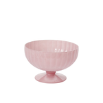 5”H X 7.75” PINK GLASS KYANDI COMPOTE