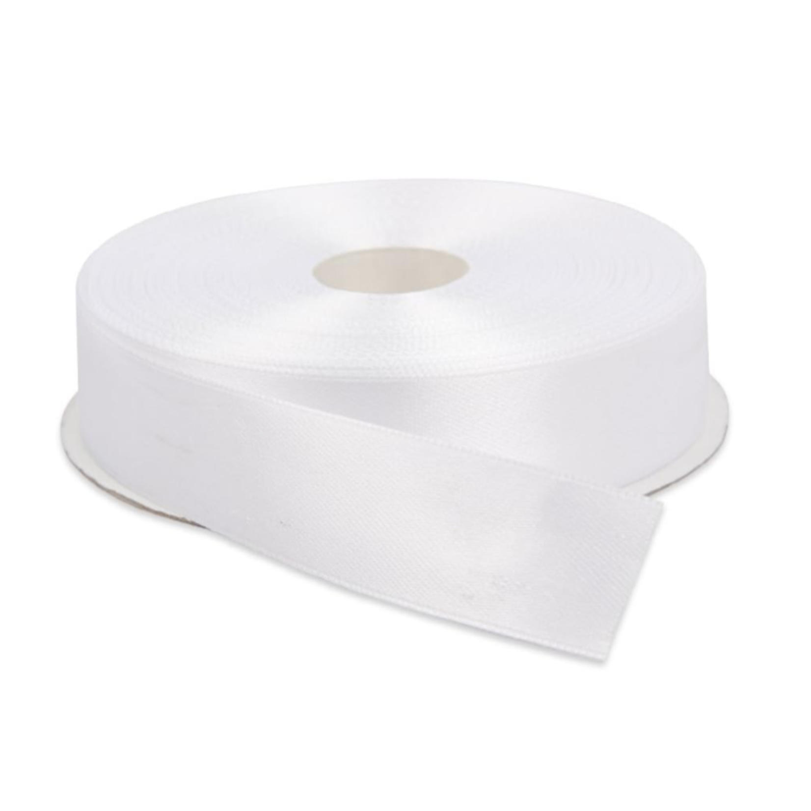 1 1/2" X 50 YDS WHITE DOUBLE FACE RIBBON 50% off was $13.99