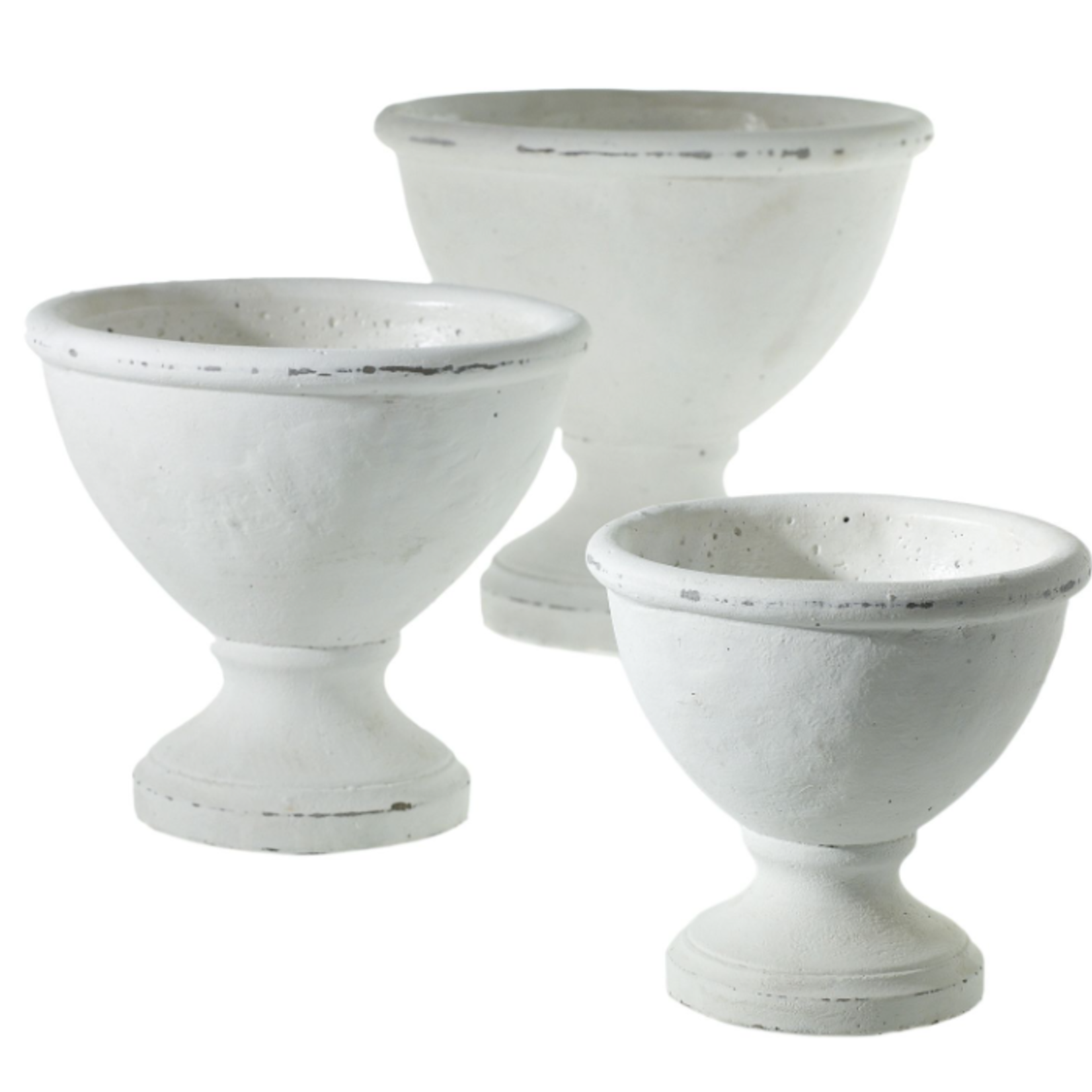 9"H X 9.75"  WHITE CERAMIC BENOIT COMPOTE