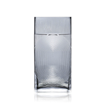 50% off was $30 now $15. 12”H X 6” X 2.75” GREY GLASS RIBBED/FLUTED RECTANGLE