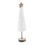 13.8”h x 2.8” WHITE WITH WOOD CHRISTMAS TREE, reg $5.99 30% off