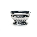 40% off was $30 now $17.99. 6.75”H X 11”W X 6.75” CERAMIC OVAL COMPOTE VASE SILVER