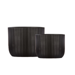 50% off was $55 now $27.50. 11.75”H X 14.5”L X 7”W LARGE MATTE BLACK CERAMIC TALL OVAL DEBOSSED DASH