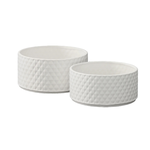 50% off was $55 now $27.50. 6.25”H X 13.25” LARGE MATTE WHITE LOW CERAMIC CYLINDER GEOMETRIC