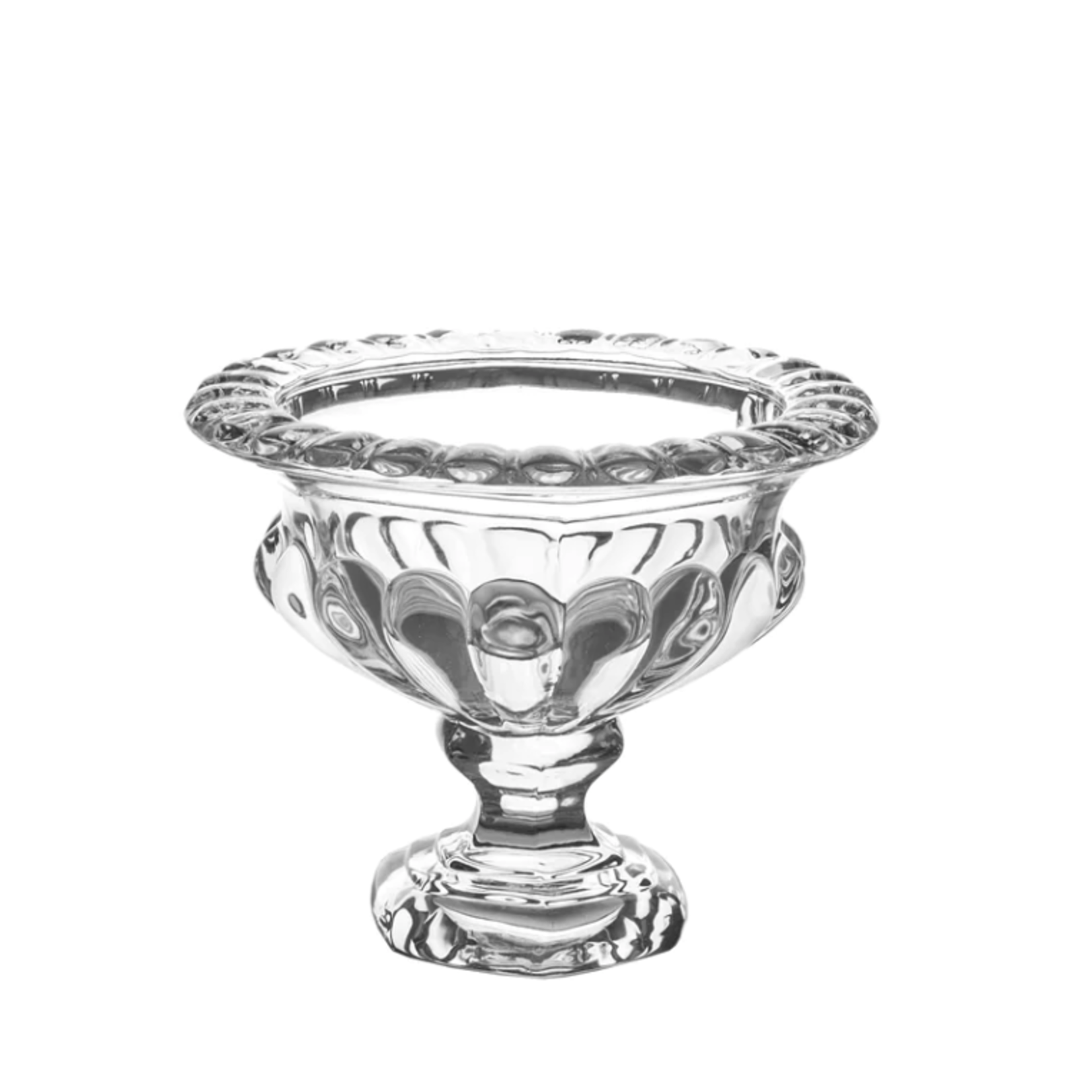6.5”H X 8” THICK GLASS COMPOTE