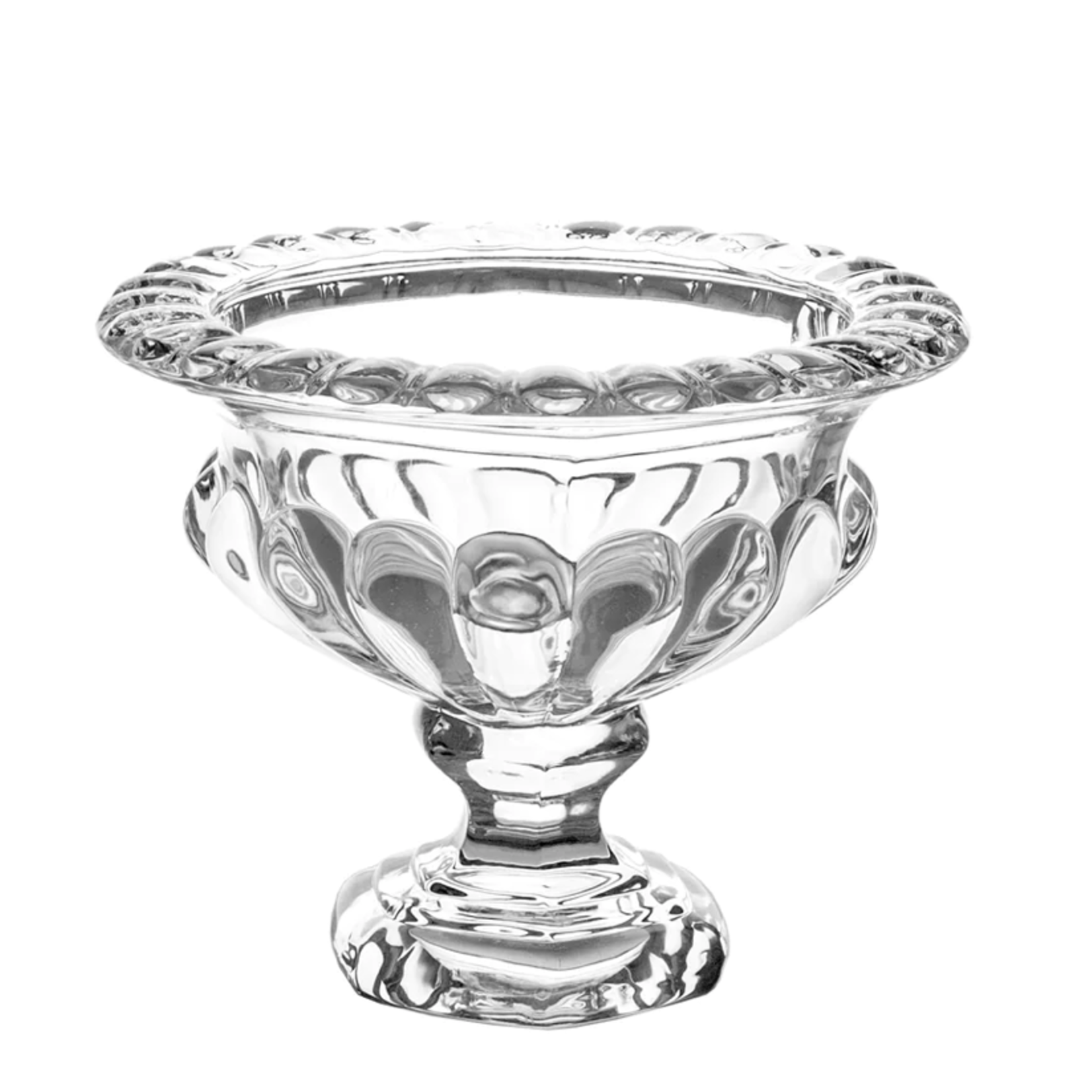 8.5”H X 10”THICK GLASS COMPOTE