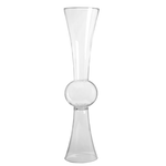 50% OFF WAS $190 NOW $95. 45.25”H X 10.75” EXTRA LARGE GLASS DOUBLE/REVERSIBLE TRUMPET VASE