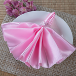 20” X 20” PINK SATIN CLOTH NAPKINS 6PCS PER PACK