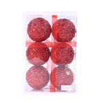 RED CHRISTMAS ORNAMENT pack of 6, reg $13.99 50% off
