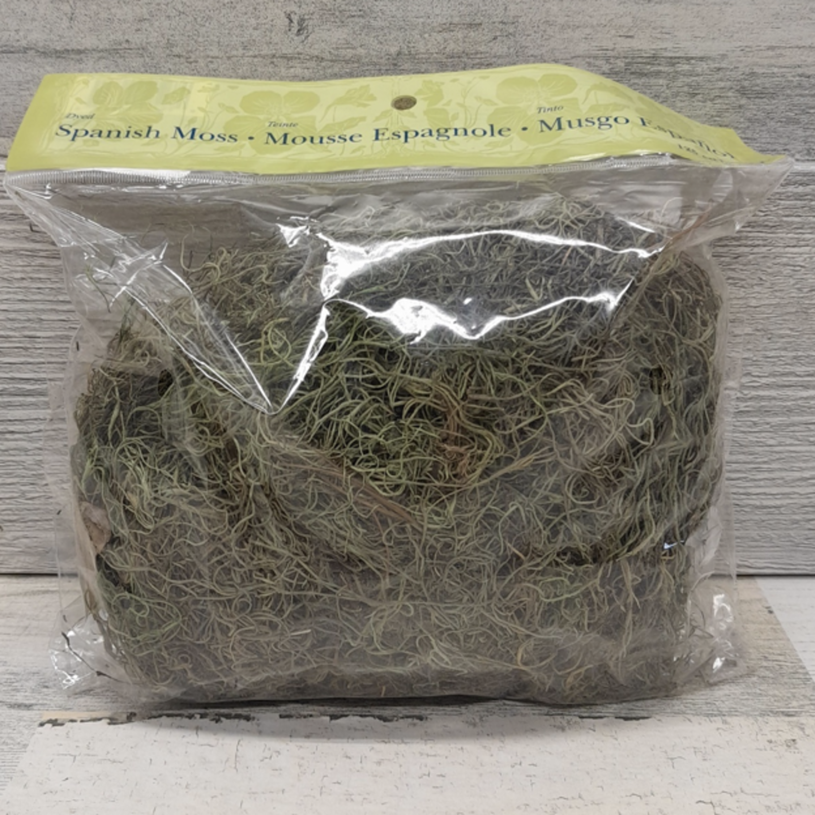 Spanish Moss - WFBM04 - 125 Cubic Inch Bag - Dyed Basil (approx. 4 oz)