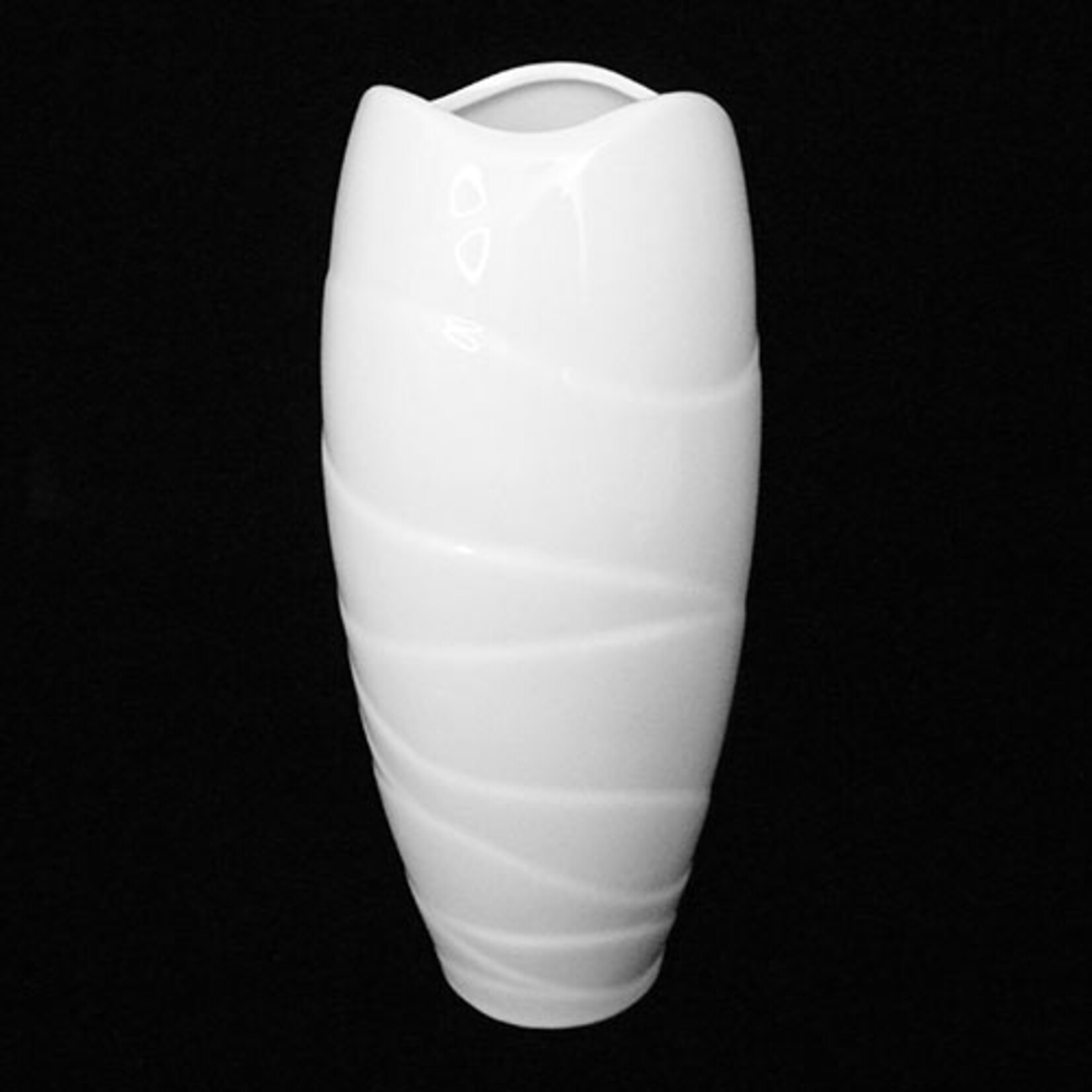 12" WHITE FLOWER VASE